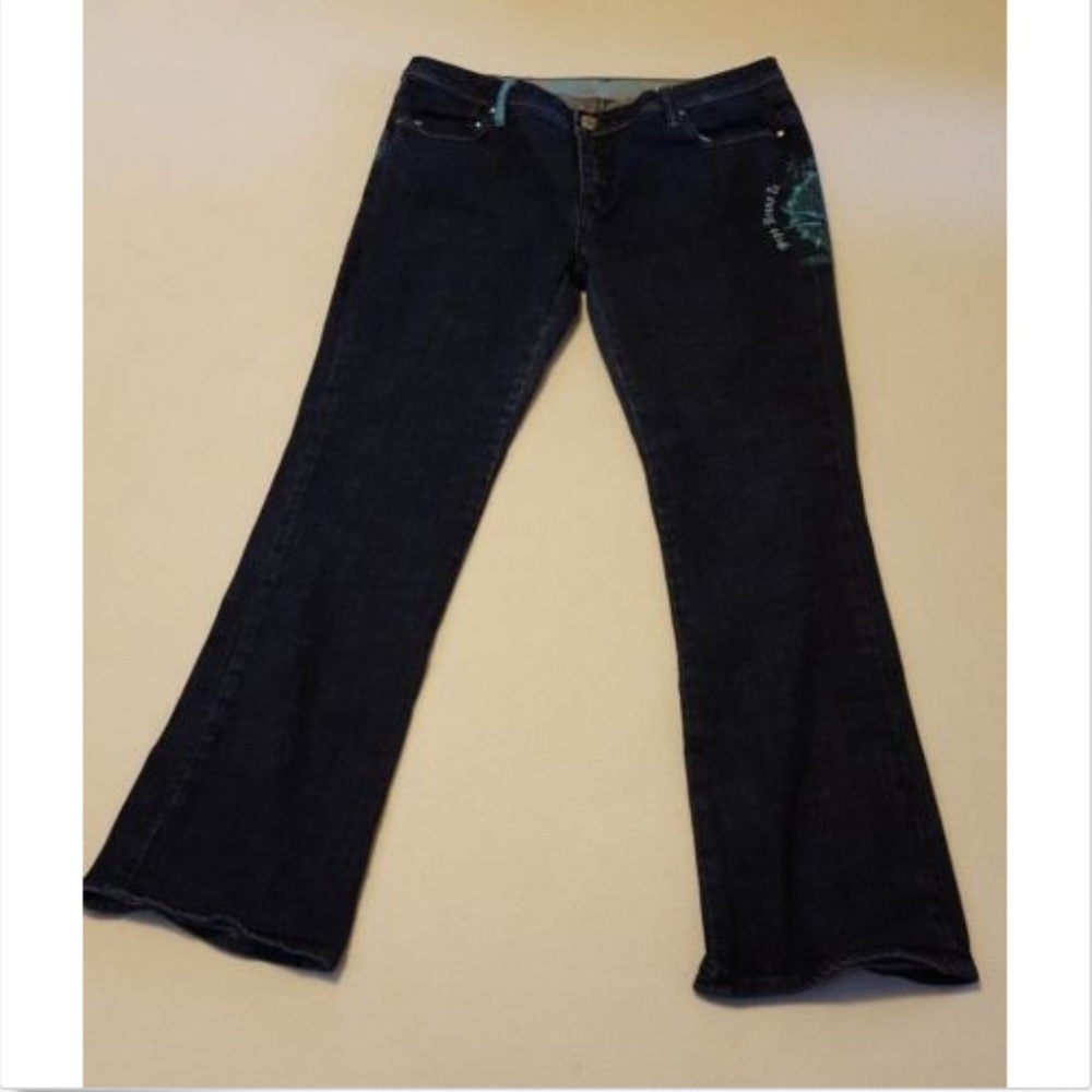 PEPE LONDON Womens Jeans Embroidered Bootcut